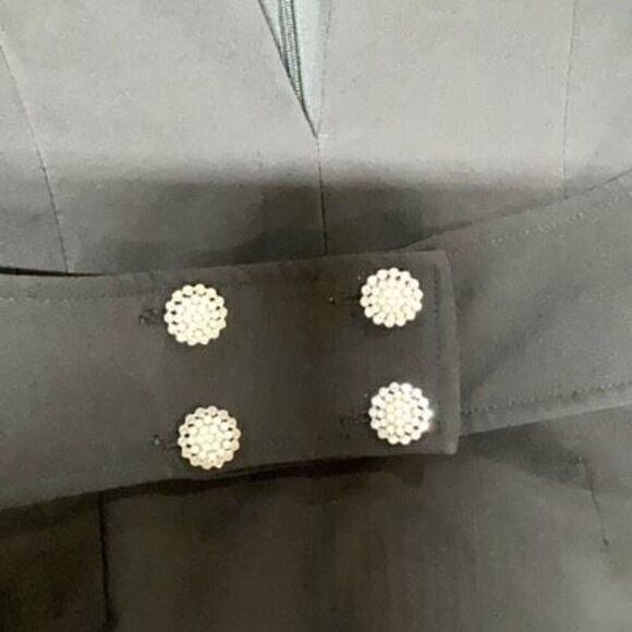 Zara Black Long Sleeve V Neck Belted Mini Dress Size Medium - Picture 6 of 12